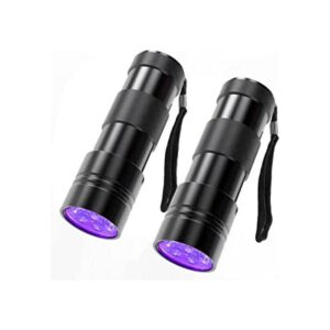 COSOOS Paquete de 2 linternas UV 12 LED de mano de luz_1