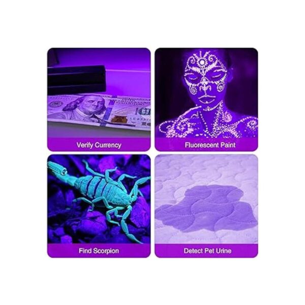 COSOOS Paquete de 2 linternas UV 12 LED de mano de luz_2