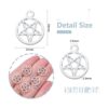 50 colgantes de plata con diseño de estrella de pentagrama