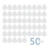 50 colgantes de plata con diseño de estrella de pentagrama