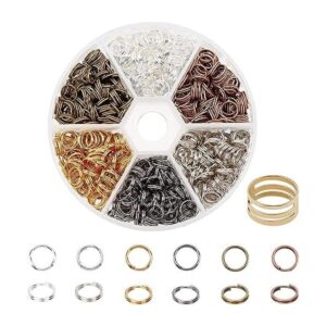 PH PandaHall 800 anillos divididos de hierro de 0.276 in