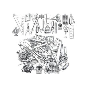 40 piezas de suministros de artesanía de aleación de plata