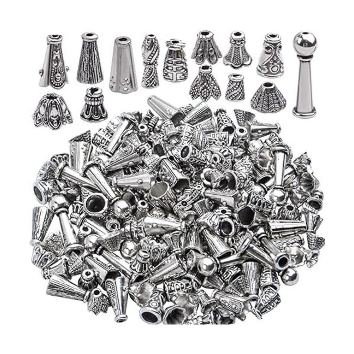 100 Gram About 130190pcs Antique Silver Cone Bead Caps