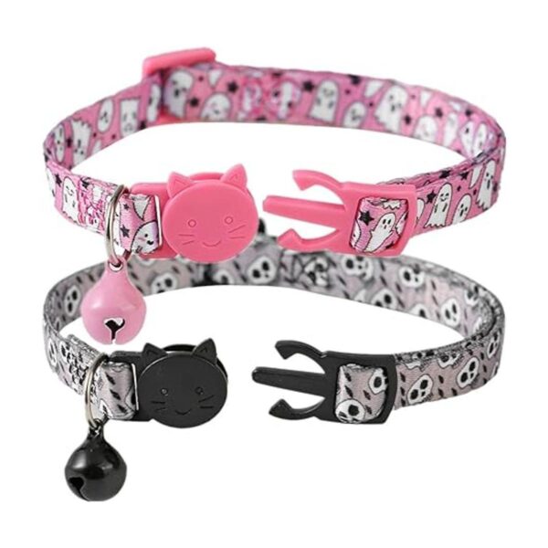 BoomBone 2 collares de calavera para gato collar de gato_2