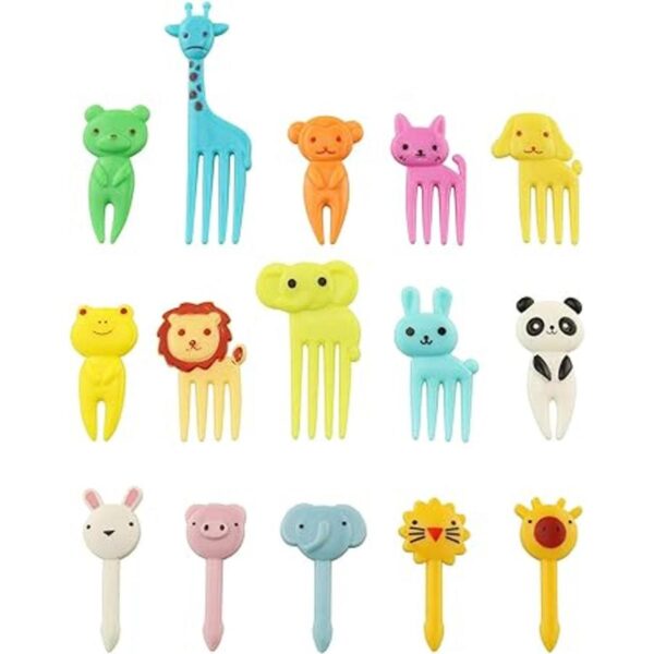 Tegg Alimentos Pick 30 unids lindo animal Bento decoración_2