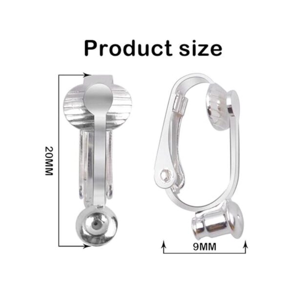 Conversor de aretes con clip 20 piezas para hacer joyas
