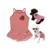 Dog Shirt Striped Skirt Pet Dress Clothes Puppy TShirts_1