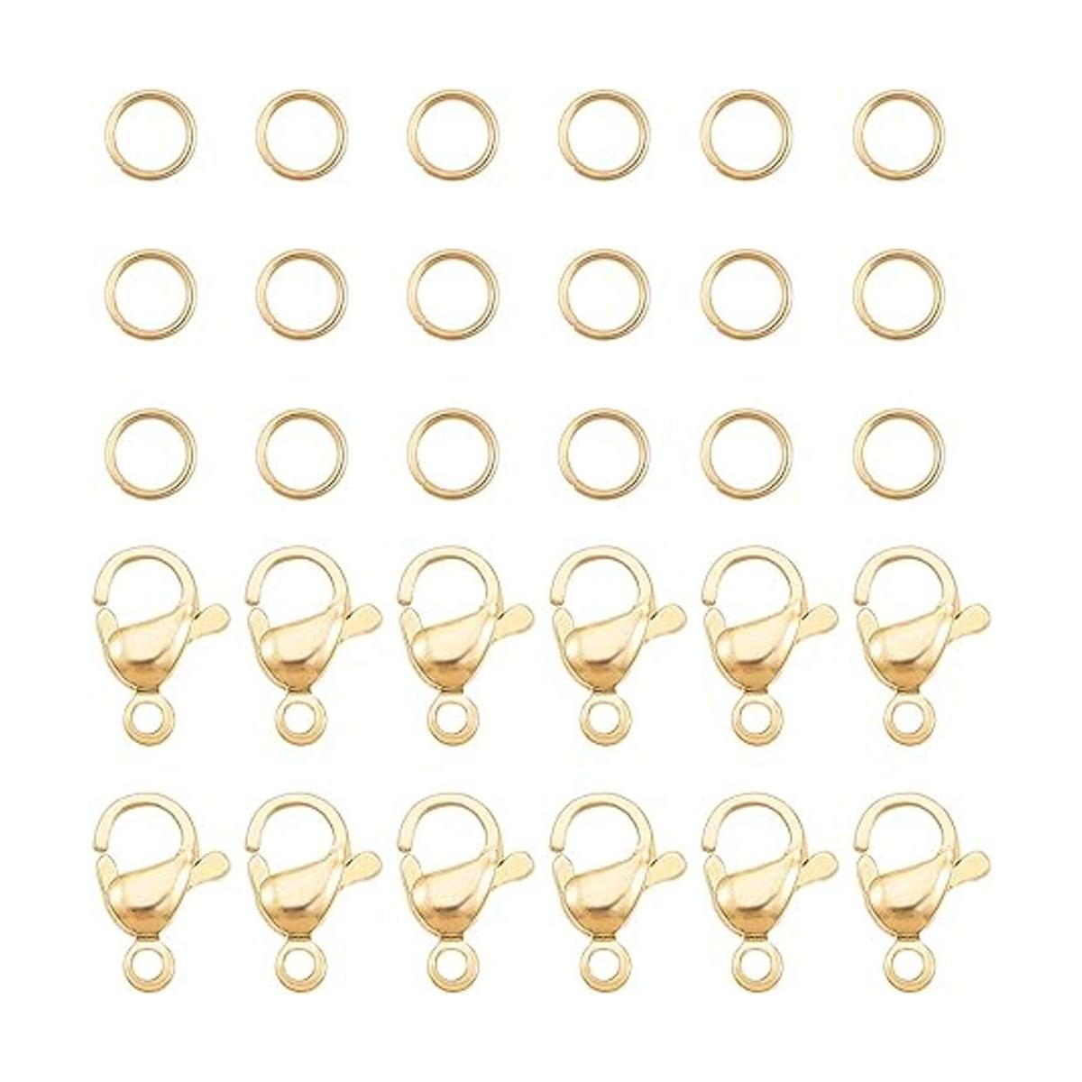 PandaHall 120 anillos de acero inoxidable 304 de 0.157 in