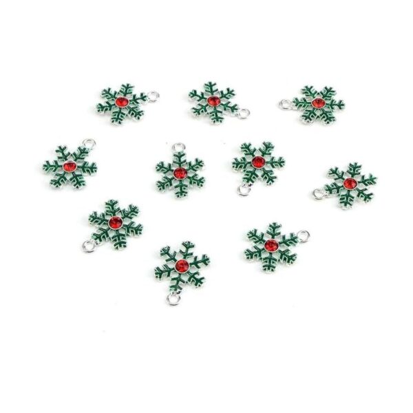 20 piezas de dije de esmalte surtido chapado en plata para