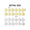 48pcs zodíaco redondo encantos de metal doble cara