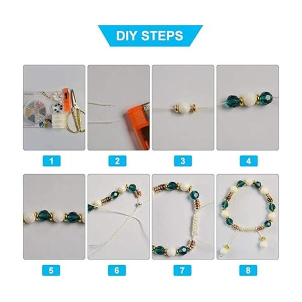 PH PandaHall 60 cuentas de tope de 3 colores de 0.315 in