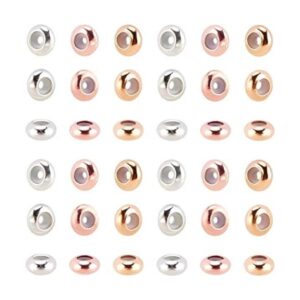 PH PandaHall 60 cuentas de tope de 3 colores de 0.315 in