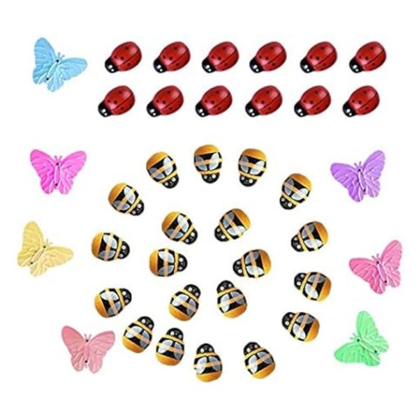 Pcxino 250 abejas de madera pequeñas adornos de
