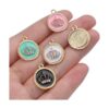 20pcs Color mezclado esmalte encantos redondo diamante_6