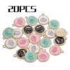 20pcs Color mezclado esmalte encantos redondo diamante_3