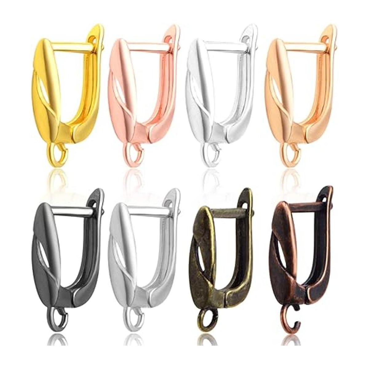 16 ganchos rectangulares de 8 colores para aretes