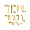 Aylifu Pendientes de 30 piezas de acero inoxidable