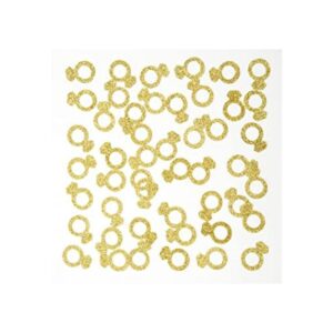 MOWO Anillo de diamante dorado con confeti para decoración_1