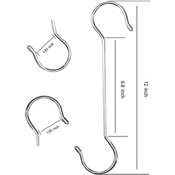 Ganchos de metal para colgar en S de Navidad de 12