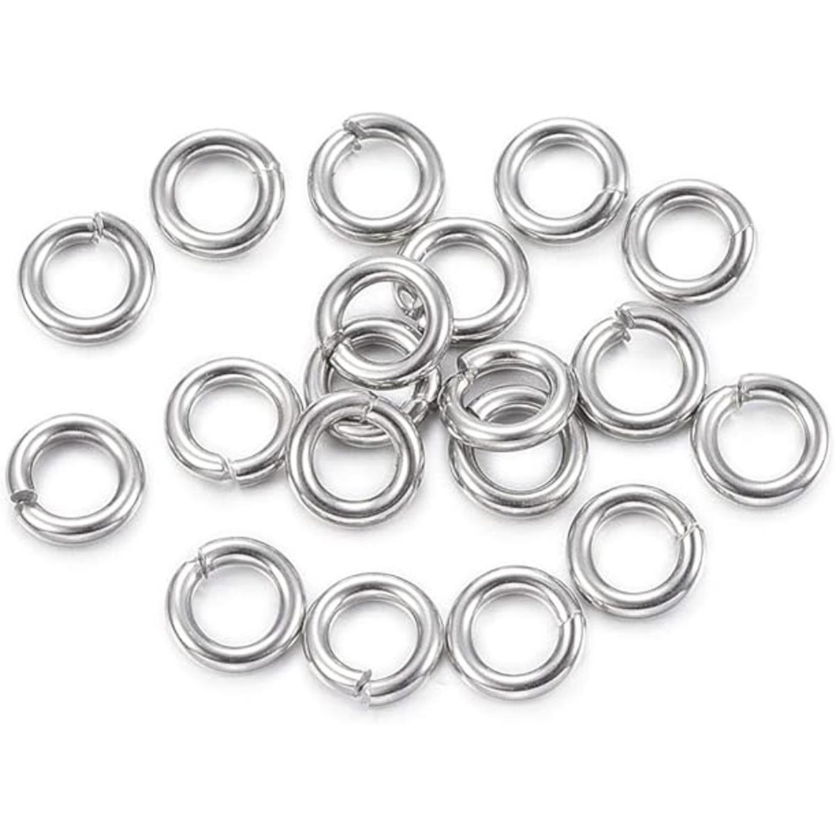 Kissitty 1000 anillos de acero inoxidable de 0.197 in