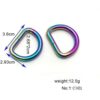 10 unids Heavy Duty Metal D anillo no soldado Danillos