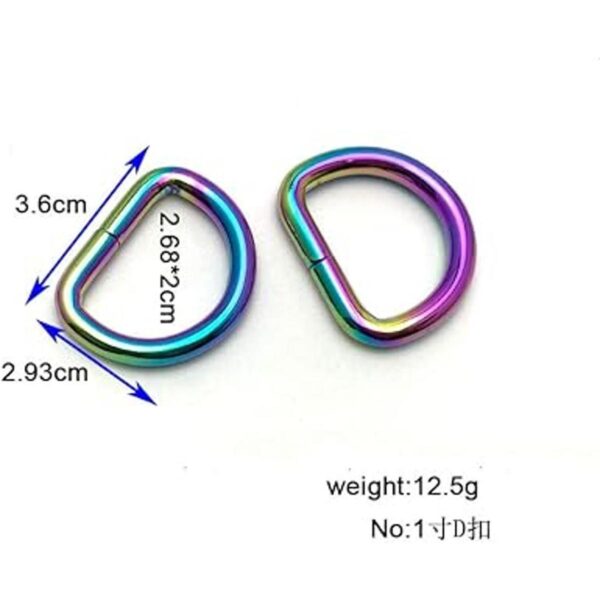 10 unids Heavy Duty Metal D anillo no soldado Danillos