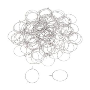 UNICRAFTALE 100 aretes de aro de acero inoxidable