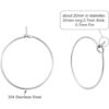 UNICRAFTALE 100 aretes de aro de acero inoxidable