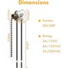 VIPMOON 3 Pack interruptor de ventilador de techo