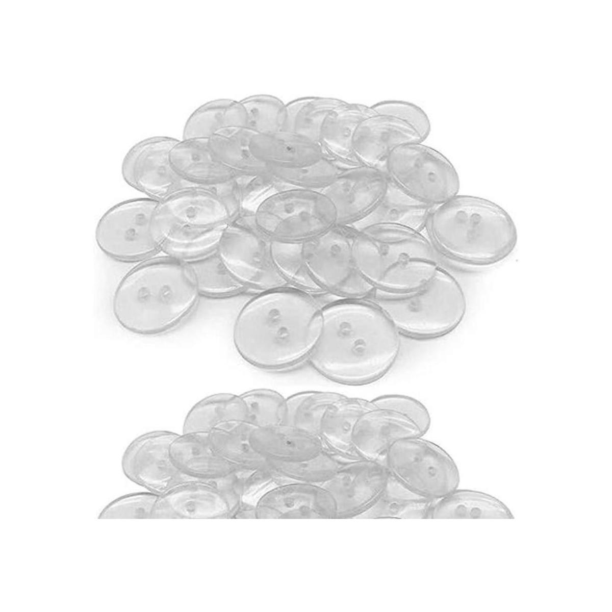 Goeielewe Botones redondos de plástico transparente 200