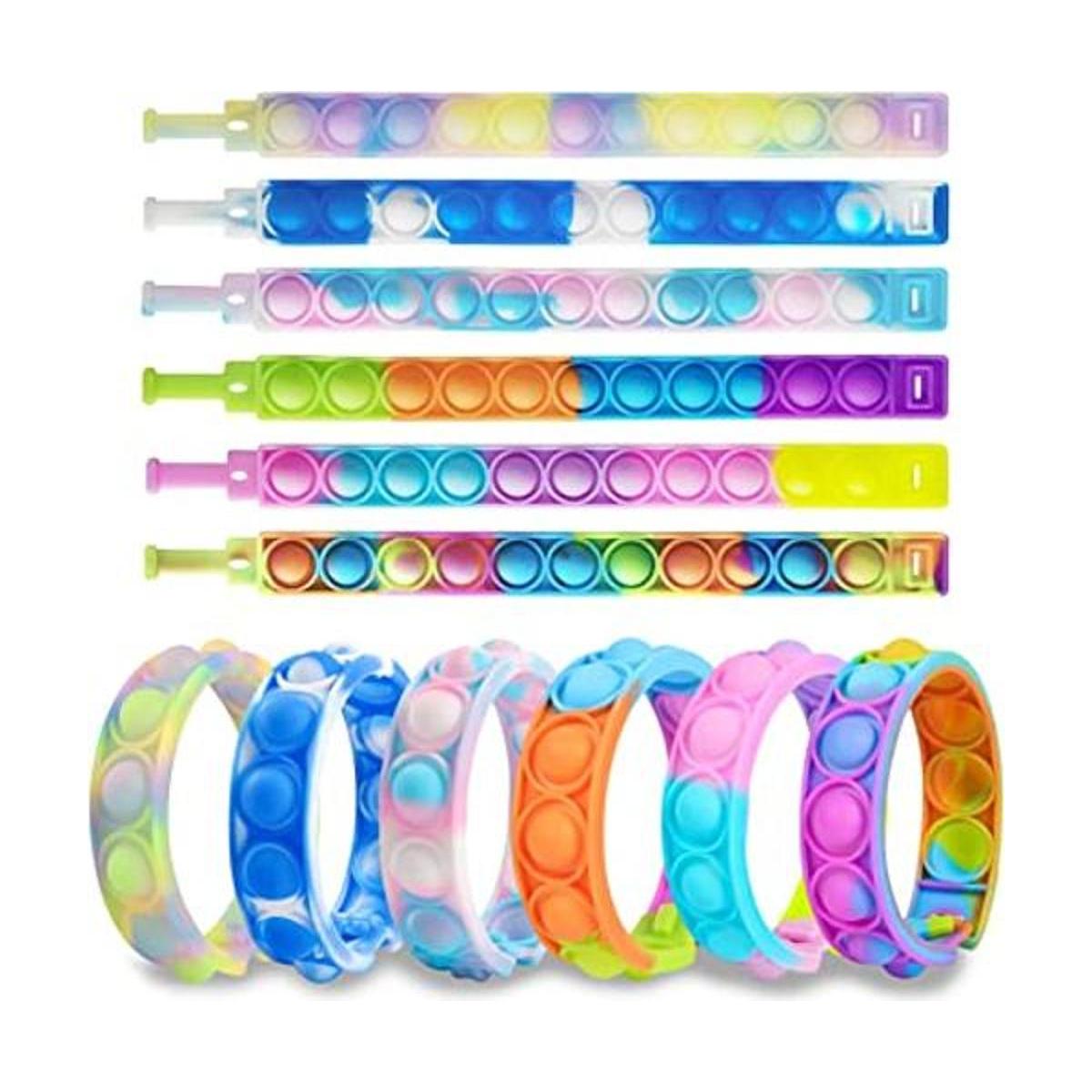 12 piezas de pulsera para reventar burbujas juguetes
