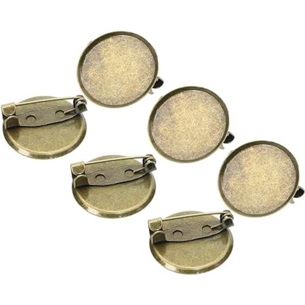 ONLYKXY 50 broches de bronce con base de disco en blanco y_1