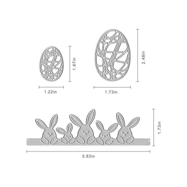 Troqueles de corte de huevos huecos de Pascua de metal