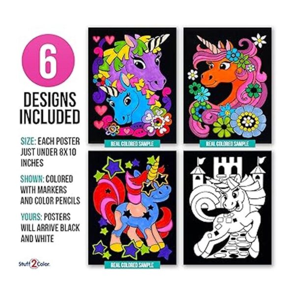 Unicorn Power Paquete de 6 pósteres de terciopelo para_2