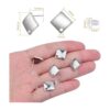 Aylifu 30 aretes de tuerca de acero inoxidable cuadrados