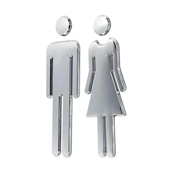 RJWKAZ Letrero de baño acrílico con respaldo adhesivo para_1