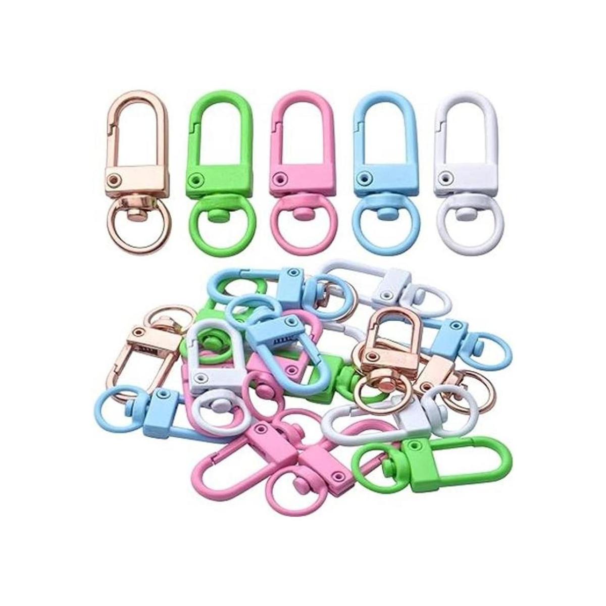 20pcs Metal langosta garra cierres giratorios cordones