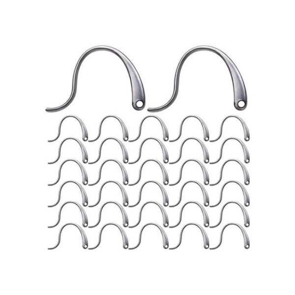 100 ganchos de acero inoxidable para pendientes