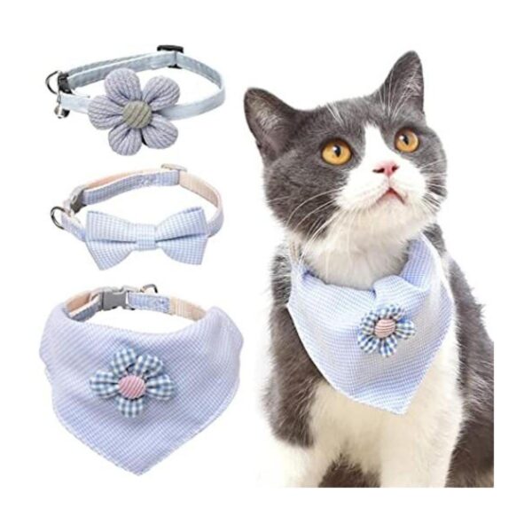 NA SooGree Collar de gato pajarita de gatito collar
