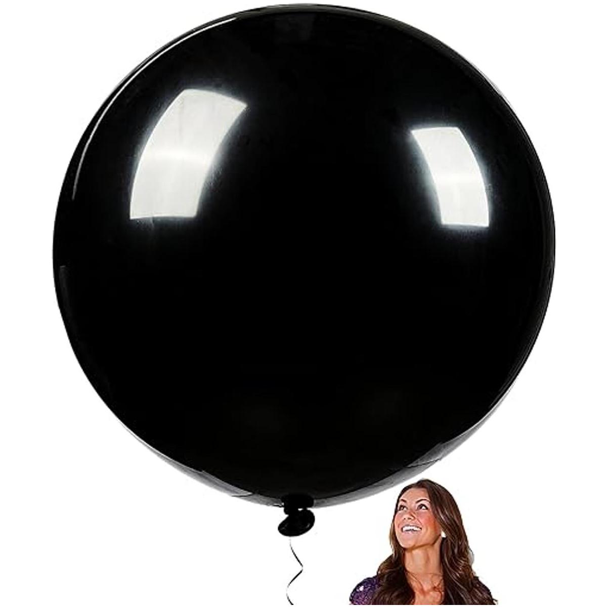 PartyWoo Globos negros 4 globos grandes de 36 pulgadas