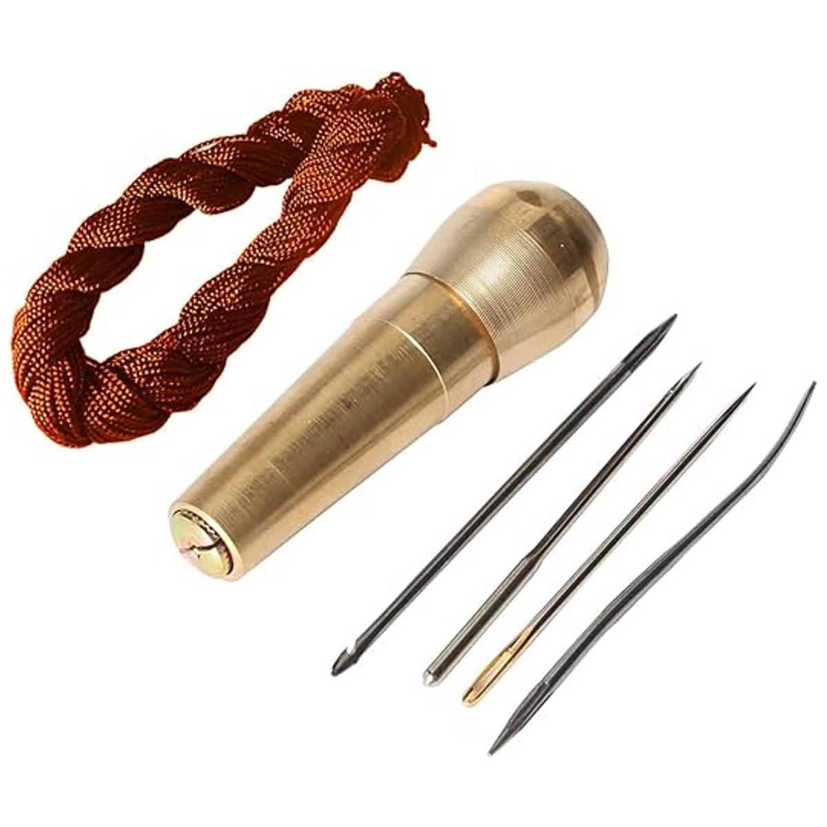 Colink 4 agujas de cobre para costura manual punzón para