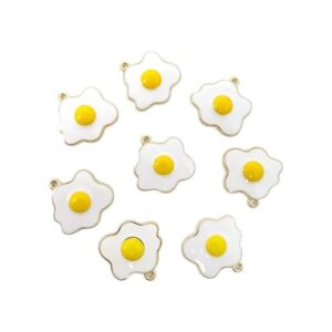 Honbay 20 piezas de aleación de esmalte huevos fritos