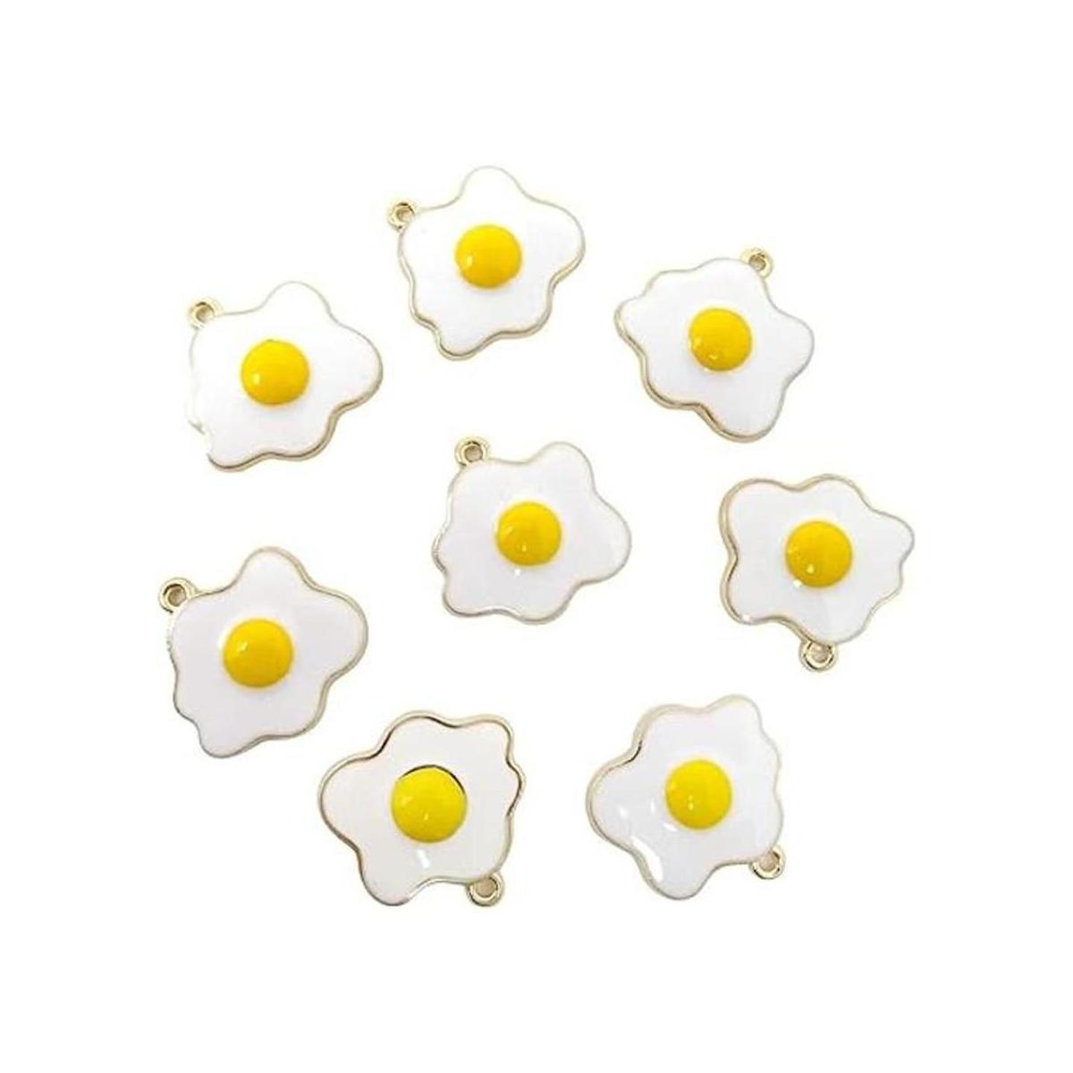 Honbay 20 piezas de aleación de esmalte huevos fritos