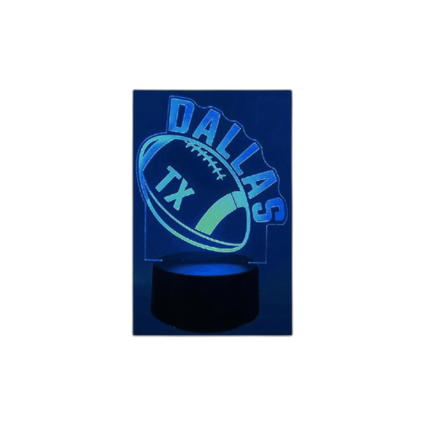 Luz nocturna de fútbol 3D de Dallas 3D para niños regalo_1