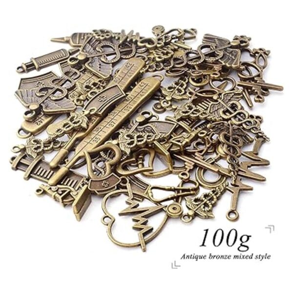 3.53 oz Suministros de Artesanía Antiguo Bronce Médico