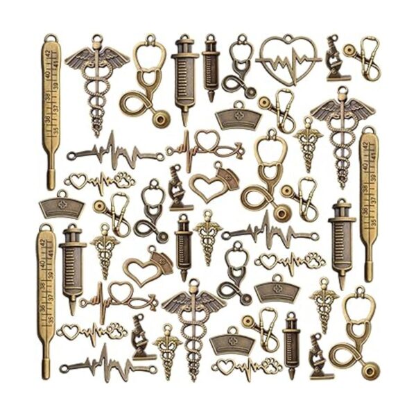 3.53 oz Suministros de Artesanía Antiguo Bronce Médico