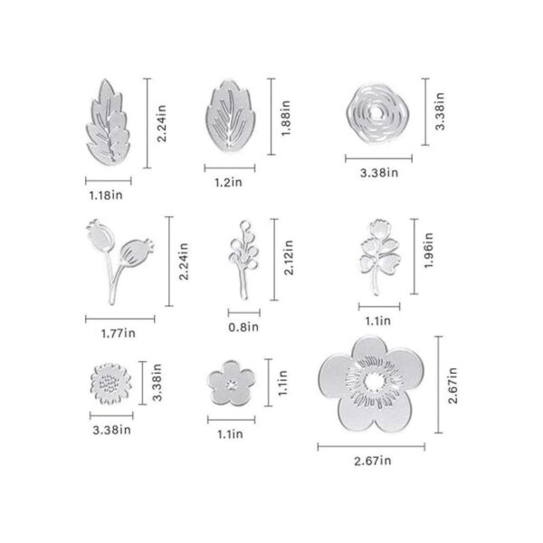 Troqueles de corte de metal con 5 formas de flores 5_2