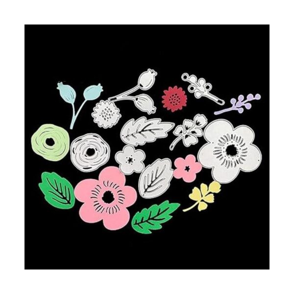 Troqueles de corte de metal con 5 formas de flores 5_5