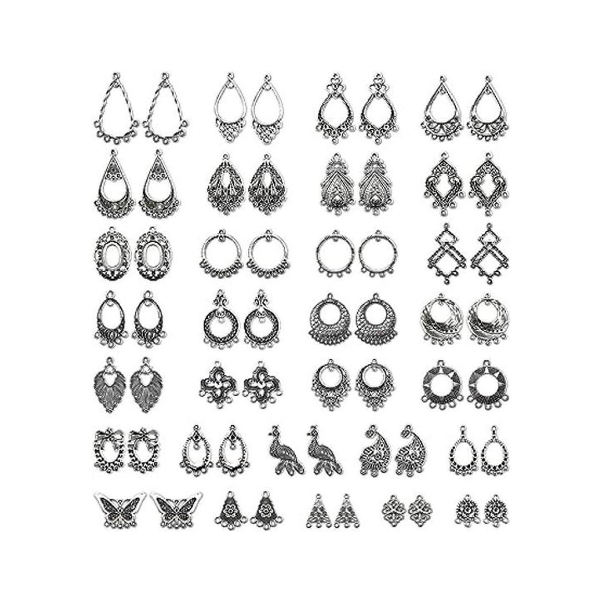 JIALEEY Kit de fabricación de joyas de plata tibetana