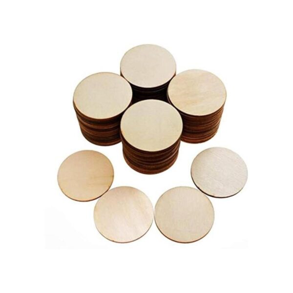 Jyongmer 100 piezas de círculo de madera sin terminar_1